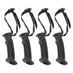 4Pcs Black PVC Replacement Hand Grips for Walking Sticks with Adjustable Strap