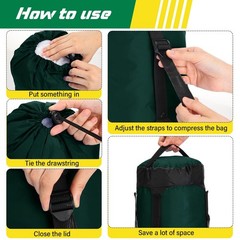 5 Pcs Compression Sacks for Backpacking 20L Camping Sleeping Bag Stuff Sacks …