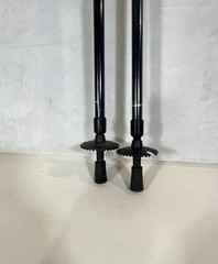 Pair Of Alpine Design Trekking Walking Hiking Poles Black Backpacking Adjustable