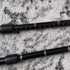 Pro‑Form Walking Hiking Poles Adjustable Trekking Sticks Pair Black 27‑52 in