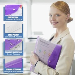 Binder Pocket Organizer Folders, 12 Pack Expandable Folders Horizontal-12 Pack