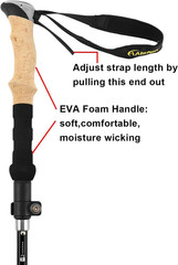 Lightweight Collapsible Trekking Pole – 7075 Aluminum Adjustable Walking Stick f