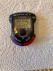 NOS 1990′ Avocet Vertech Ski Watch Altimeter Purple Teal Street Band New Battery