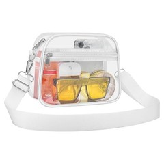 Clear Bag for Stadium Events Clear Sports Fan Handbags Purses with Small White