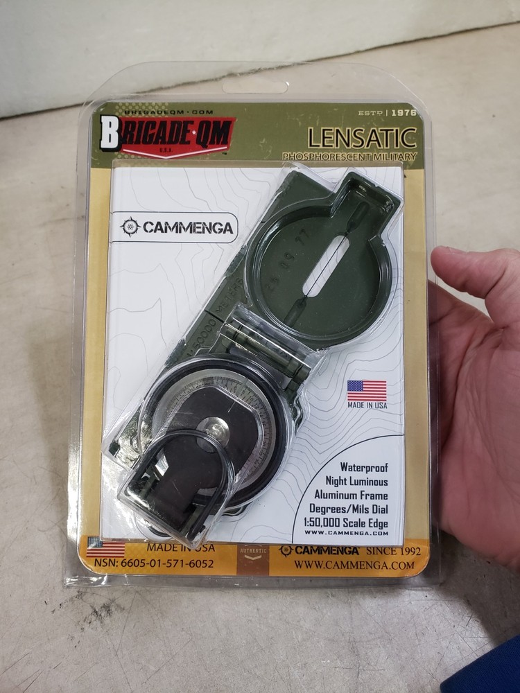 Brigade QM Cammenga GI Phosphorescent Lensatic Field Compass