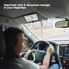Registration Insurance Card Document Holder for Visor, Carrying Horizontally