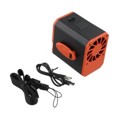 2400mAh Hanging Waist Fan with Power Bank LED Light Three Speed Cooling Device