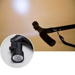 Folding LED Walking Stick Cane All-Terrain Pivoting Base Adjustable Black