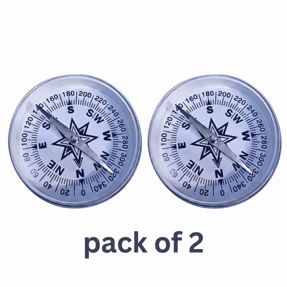 4-Inch (100mm) Magnetic Compass Set – Pack of 2 for Navigation & Outdoor Use