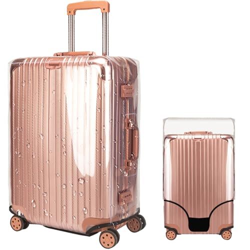 Clear Suitcase Cover PVC Protector with Zip, Waterproof 22inch Full enclosure