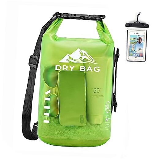 Waterproof Dry Bag for Men & Women – 5L/10L/20L/30L/Roll Top 40L – Lemon Green