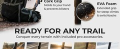 Trekology 3K Carbon Fiber Trekking Poles (210g) – Pair of Ultralight Hiking