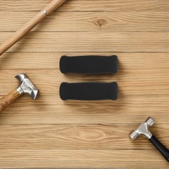 2Pcs Reusable Black Sponge Crutch Handle Grips Comfortable Non Slip Durable