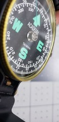 Engineer Academy Lensatic Compass Black Brass, Hiking, Camping, Vintage MCM