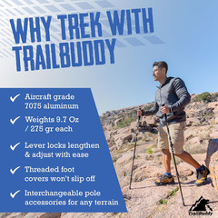 Trekking Poles – Lightweight 7075 Aluminum Hiking Poles for Women, Men & Seniors