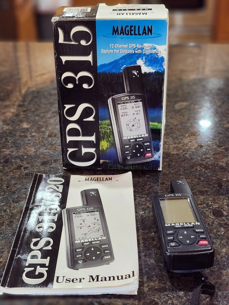 MAGELLAN 315 Portable GPS Navigator Boating Fishing Hunting Hiking With Box