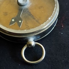 Chrome Pocket Compass Marked Germany 2″ Plastic Cover. SEE***