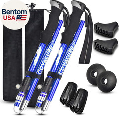 Trekking Poles Collapsible Hiking Poles – 2 Pack Aluminum Alloy 7075 Trekking St