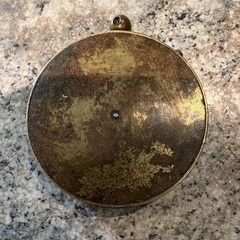 Vintage Round Brass Metal Pocket Compass w/ Lid, Direction Dial for Hiking