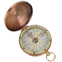 Vintage Pocket Compass, Classic Camping Watch Flip Compass Portable Survival