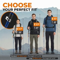 Trek-Z Collapsible Hiking & Trekking Poles – Balance Support for Seniors, Wom…