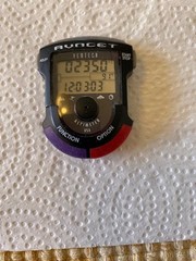 NOS 1990′ Avocet Vertech Ski Watch Altimeter Purple Teal Street Band New Battery