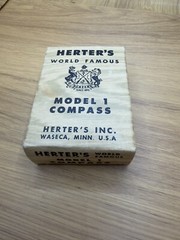 Herter’s Model 1 Compass Waseca, Minn. U.S.A, WITH BOX AND PAPERWORK