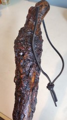 Primitive Natural Form Rustic Burl Wooden Trekking Walking Stick Cane 43.5 inch