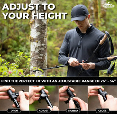 Cascade Mountain Tech Carbon Fiber Trekking Poles Adjustable Locks