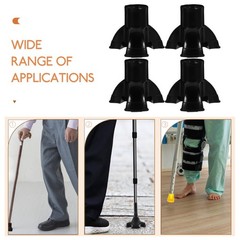 4Pcs Reusable Rubber Cane Tips Walking Stick Ends Trekking Pole Covers