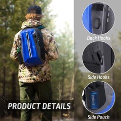 Waterproof Backpack, Waterproof Submersible Backpack, Floating TPU 30L Blue