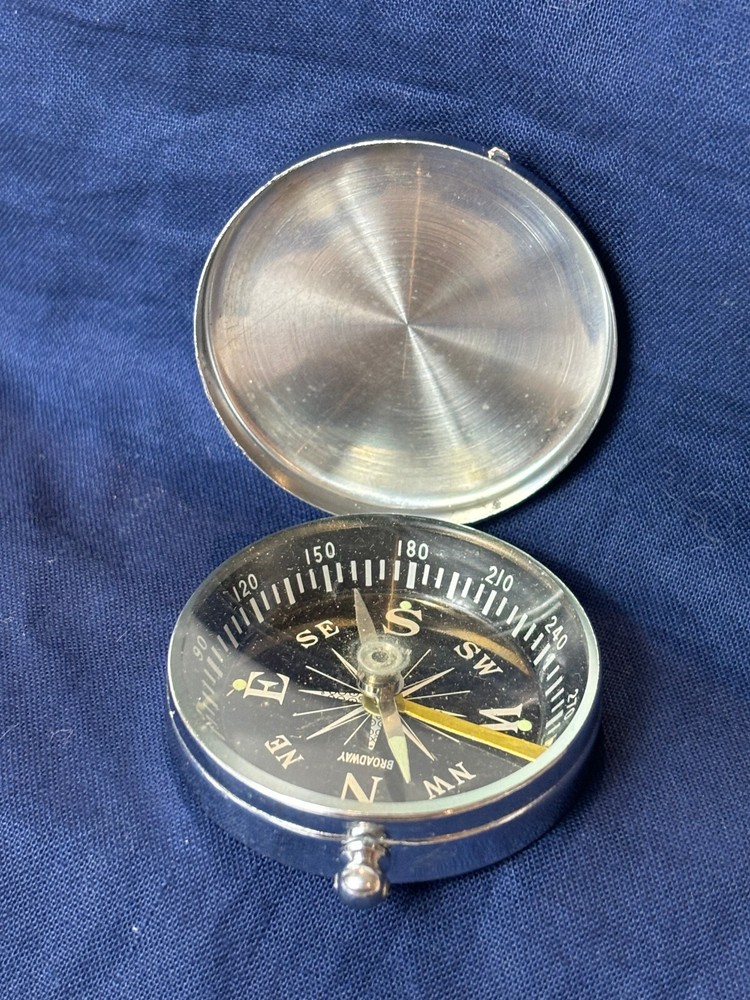 Vtg Broadway Compass Made In Japan Hiking Camping Direction Tool
