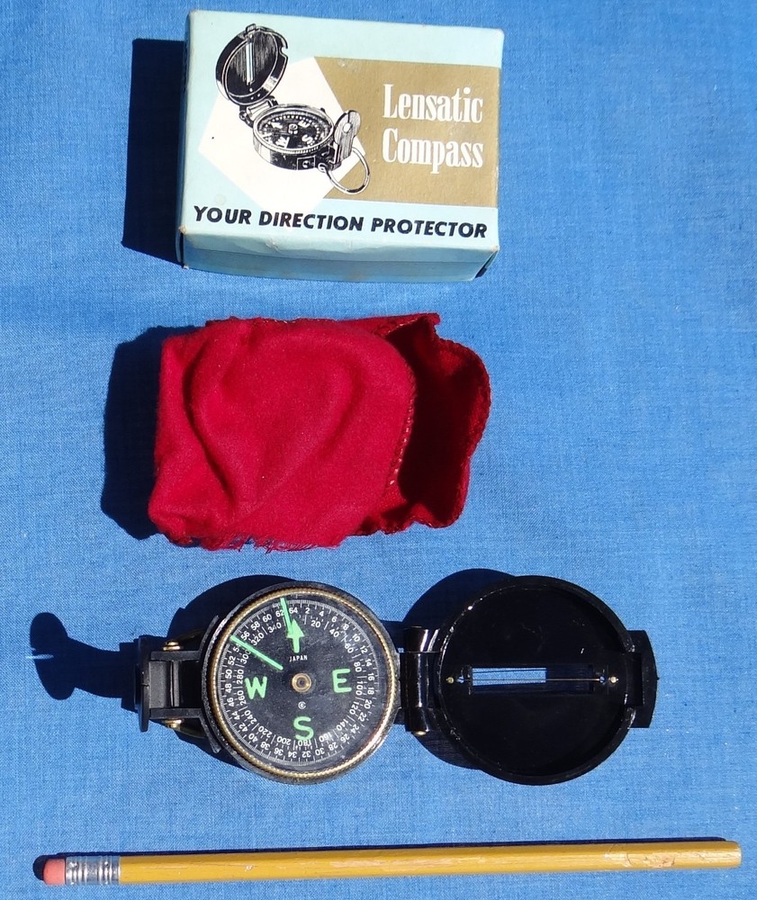 Lensatic Engineer Directional Compass Model 550 Excellent Condition Factory Box