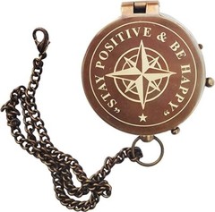 Flat compass leather case custom engrave design unique gift item