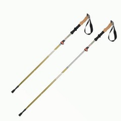 Ozark Trail Aluminum Folding Quick Lock Trekking Poles with Cork Grip, 2 Count
