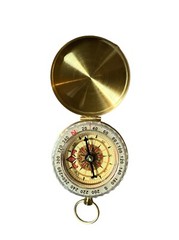 Pocket Brass Watch Style Compass Out Door Camping And Hiking