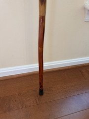 48″ Collapsible Wood Hiking Stick 3-Piece Detachable Walking Staff Travel Pouch