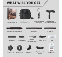 Lightweight Survival Hiking Stick – Adjustable Trekking Pole