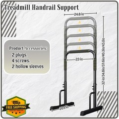 GSYUWIH Walking Pad Handle Bar Black Yellow 25.2″ Wide