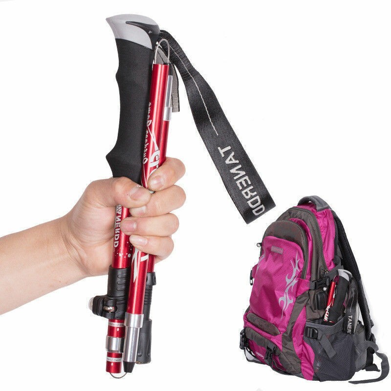 Carbon Fibre Anti Shock Walking Trekking Hiking Stick Pole Alpenstock for Sports