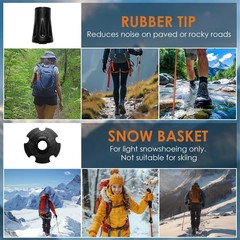7075 Aluminum Trekking Pole Adjustable Matte Orange