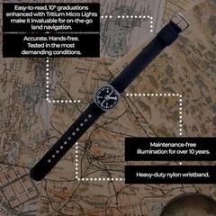 Cammenga Tritium Wrist Compass J582T Military Grade Nightglow Survival Compass
