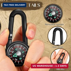Kanayu Magnetic Compass Keychain Small Pocket Mini Compass Survival Hiking for A