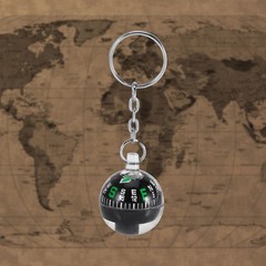 2 Pack Ball Keychain Compass Quick Response Camping Travel Mini Survival