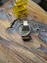 Mini EDC Minimalist Keychain Compass w/Titanium Keyring