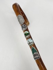 * 4 x WALKING STICK WALKING STICK ALPINE HIKING VINTAGE GERMANY AUSTRIA