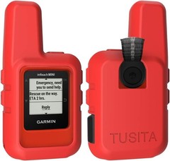 Military-Grade Silicone Case for Garmin inReach Mini 1 & 2 – Soft Red Finish