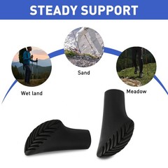 Nordic Walking Pads, 12 Pack / 6 Pairs, High Quality Rubber Pads for Asphalt and…