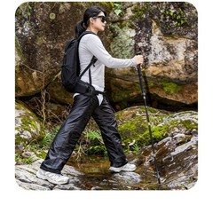Adjustable Rain Pants for Outdoor Activities PU5000MM Waterproof 210T Polyester