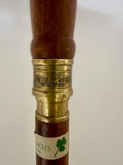 Michael Vignoles 38″ Walking Stick Ireland Claddagh Brass Mus Penny Flute Sealed